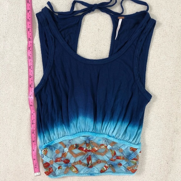 Free People Blue Crop Top Halter XS - Picture 9 of 9